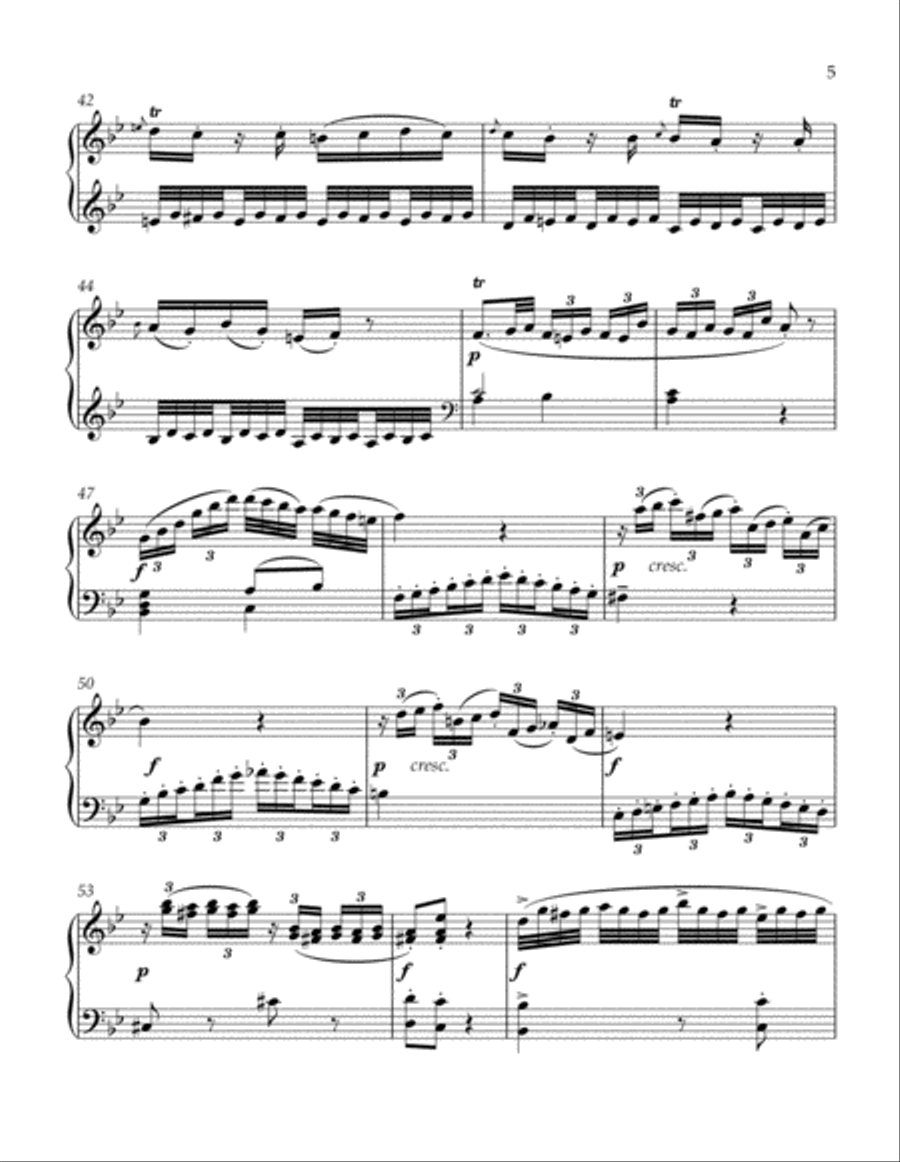 Sonata in Bb Major (K. 281) Piano Method scores gallery preview page 5