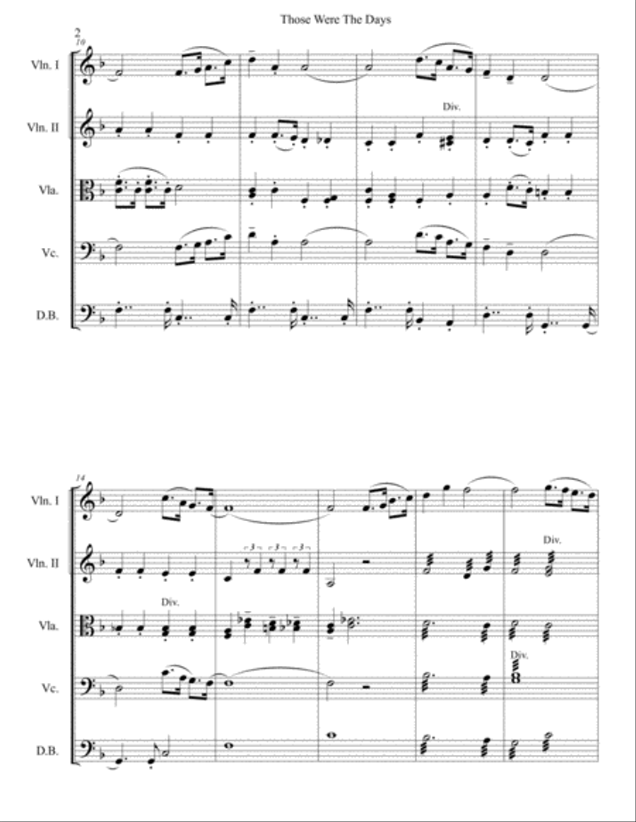 Those Were The Days Small Ensemble scores gallery preview page 3