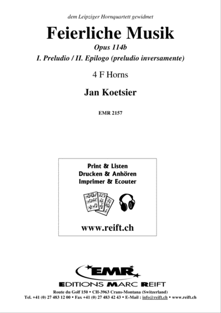 Feierliche Musik Feierliche Musik French Horn Quartet scores gallery preview page 2