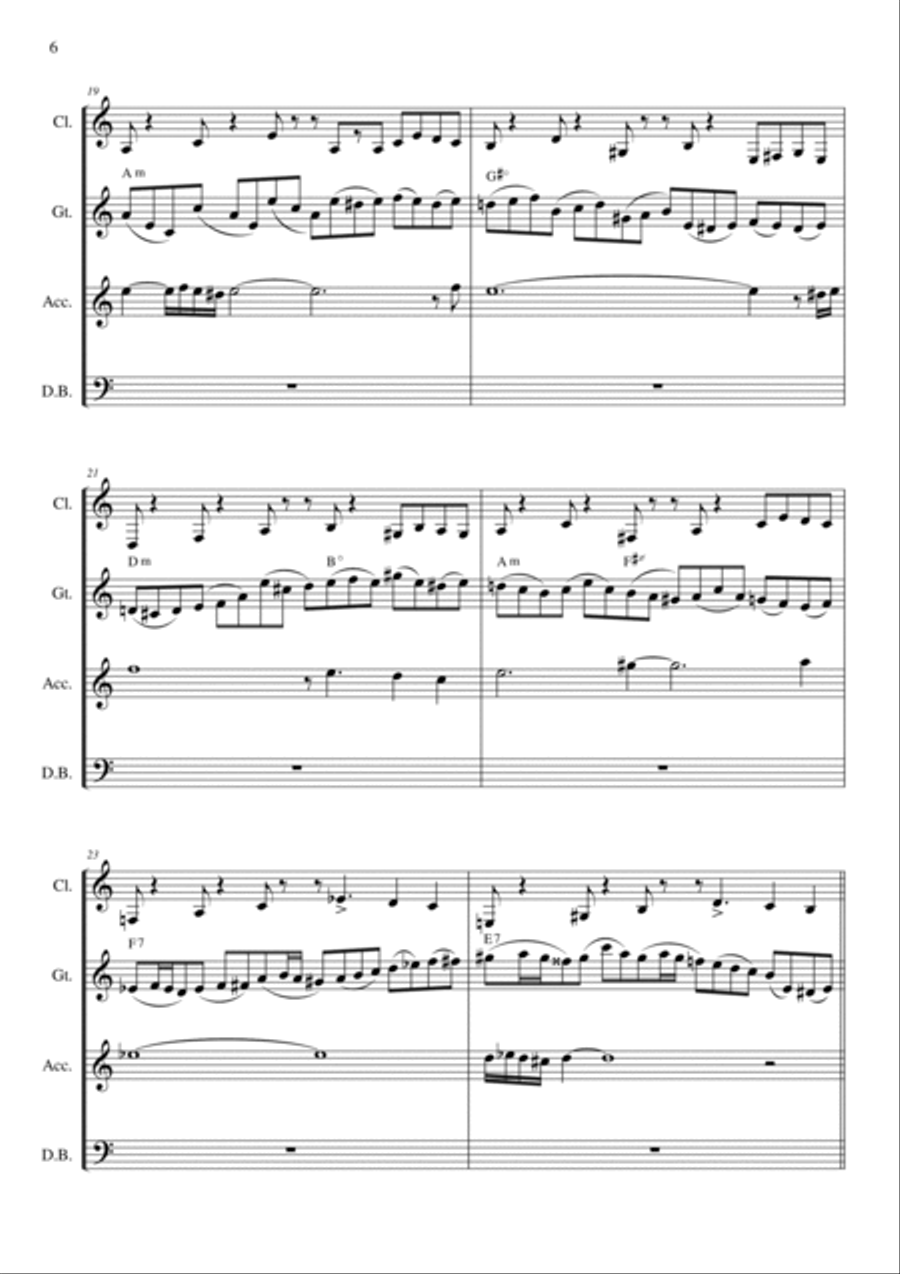 Tango Gosselin Clarinet scores gallery preview page 6