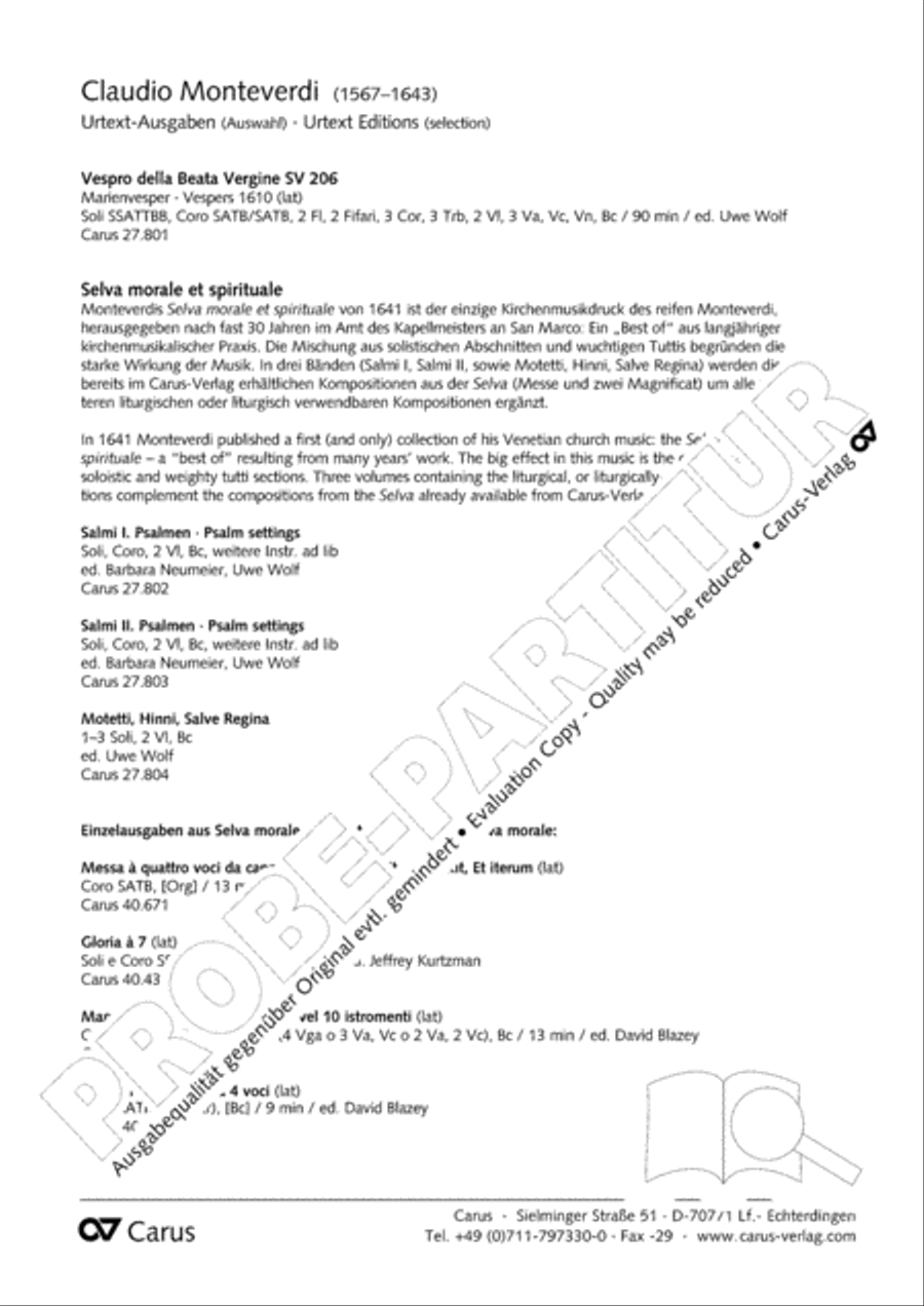 Messa a quattro voci da cappella 4-Part scores gallery preview page 41
