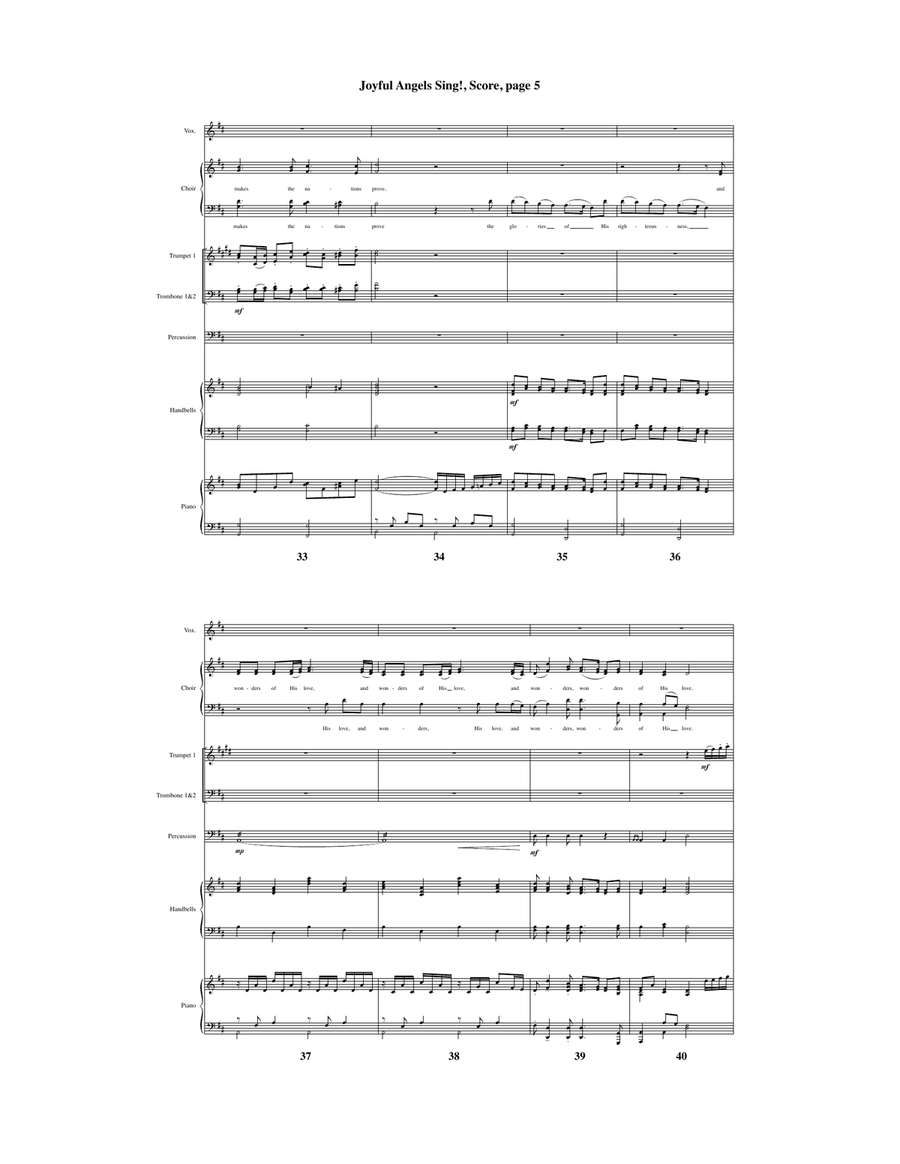 Joyful Angels Sing! - Downloadable Instrumental Ensemble Score and Parts 4-Part scores gallery preview page 6
