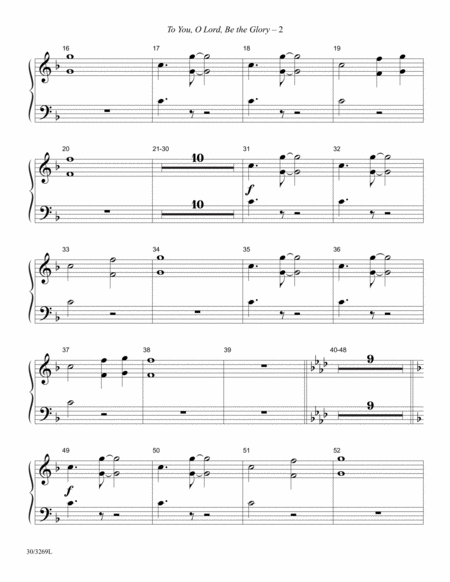 To You, O Lord, Be the Glory! - Handbell Score (reproducible)