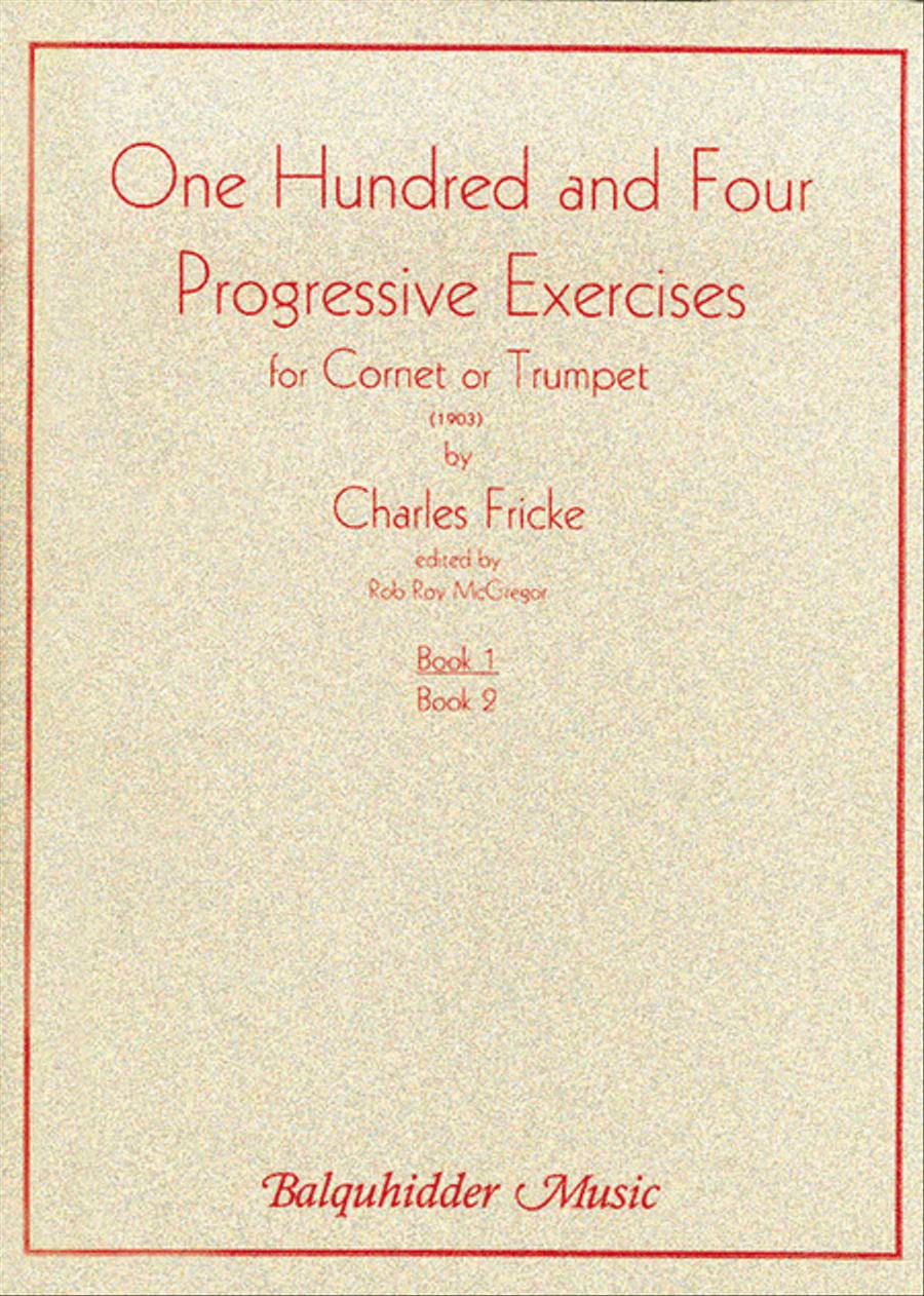 104 Progressive Exercises (1903) for Cornet Or Trumpet Vol. 1 Cornet scores gallery preview page 1