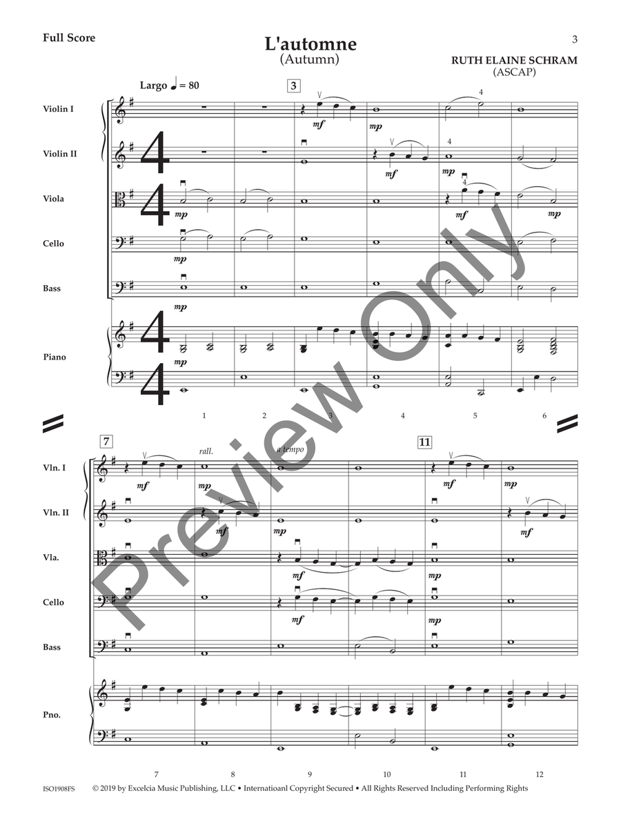 L'automne (Score) String Orchestra scores gallery preview page 2