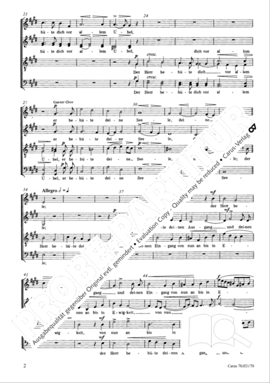 Siehe, der Huter Israels Siehe, der Huter Israels 4-Part scores gallery preview page 3