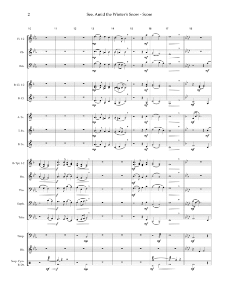 See, Amid the Winter's Snow — concert band image number null
