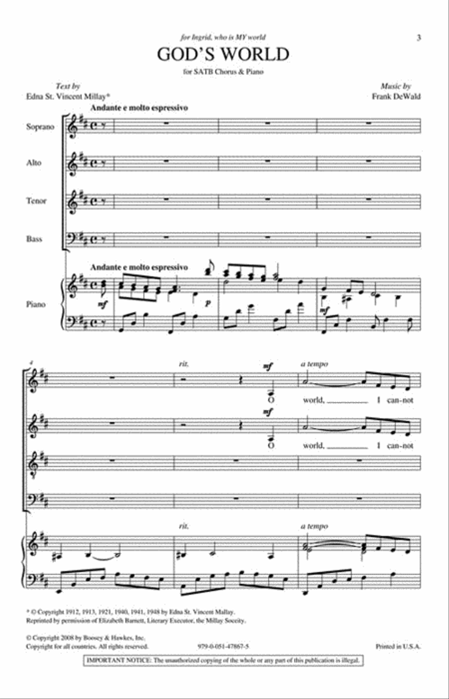 God's World God's World 4-Part scores gallery preview page 2