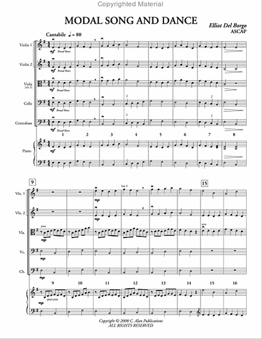Modal Song and Dance String Orchestra scores gallery preview page 2