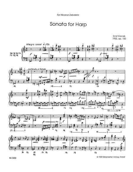 Sonata for Harp - Harfensonate, Op. 150