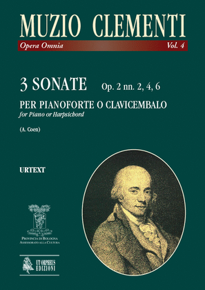 Book cover for 3 Sonatas Op. 2 Nos. 2, 4, 6 for Piano (Harpsichord)