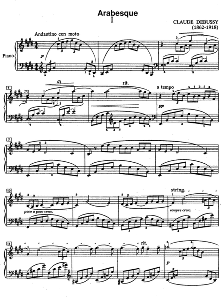 Debussy - 2 Arabesques: No1 & No2 (Original Full Version) image number null