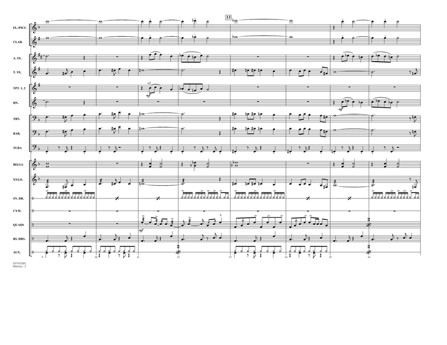 Misirlou - Full Score Marching Band scores gallery preview page 2