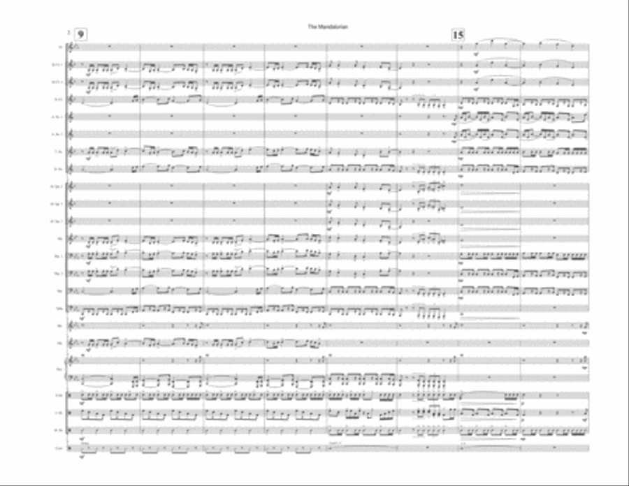 Theme From The Mandalorian Marching Band scores gallery preview page 2