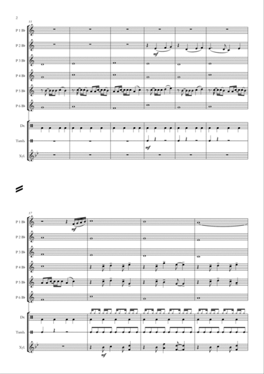 Waka Waka (this Time For Africa) Concert Band scores gallery preview page 2