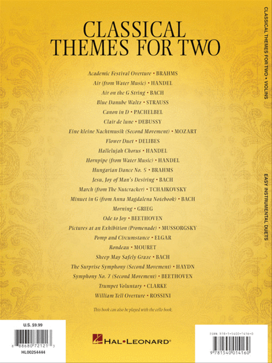 Classical Themes for Two Violins String Duet scores gallery preview page 5