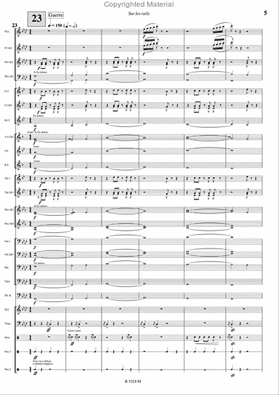 Sur les rails Sur les rails Concert Band scores gallery preview page 6