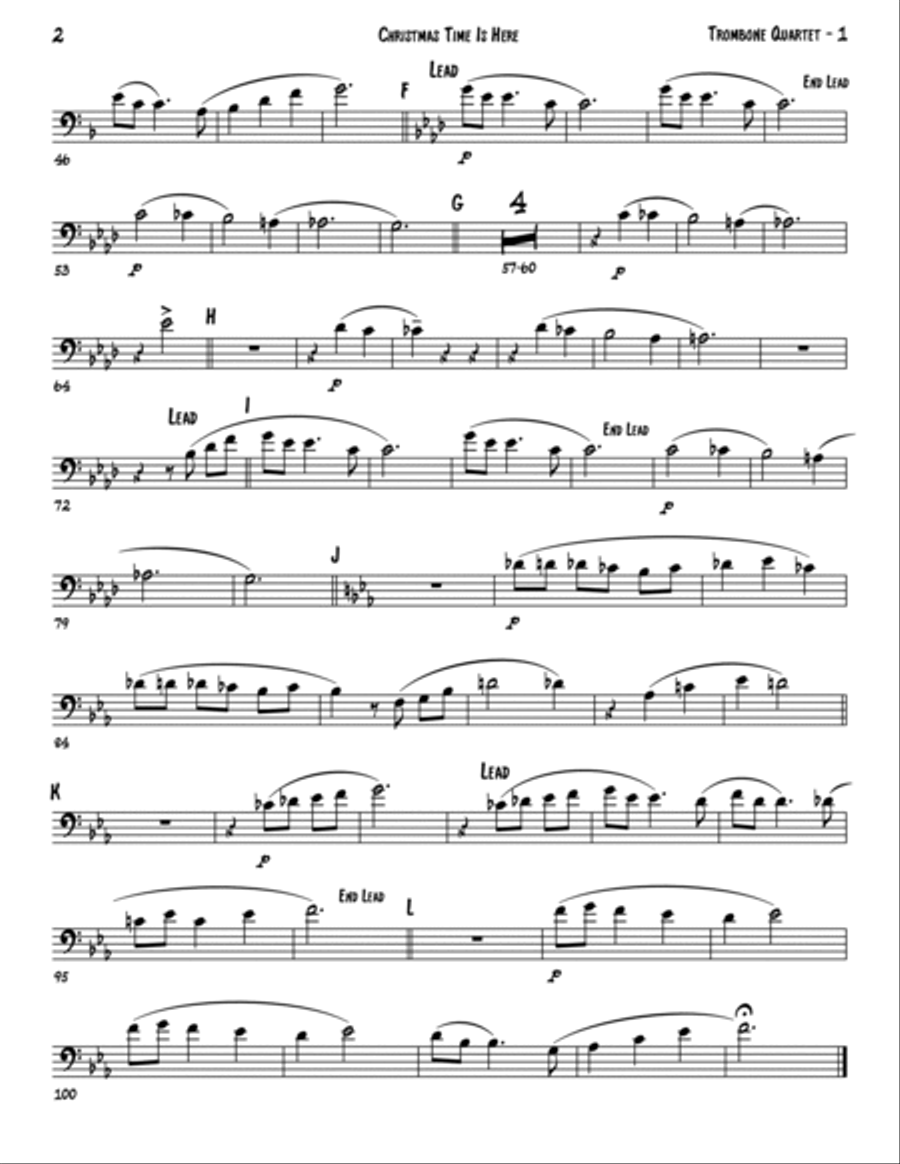 Christmas Time Is Here Brass Quartet scores gallery preview page 6