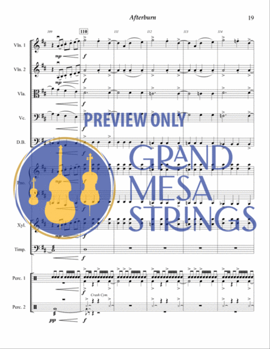 Afterburn for Strings & Percussion String Orchestra scores gallery preview page 20
