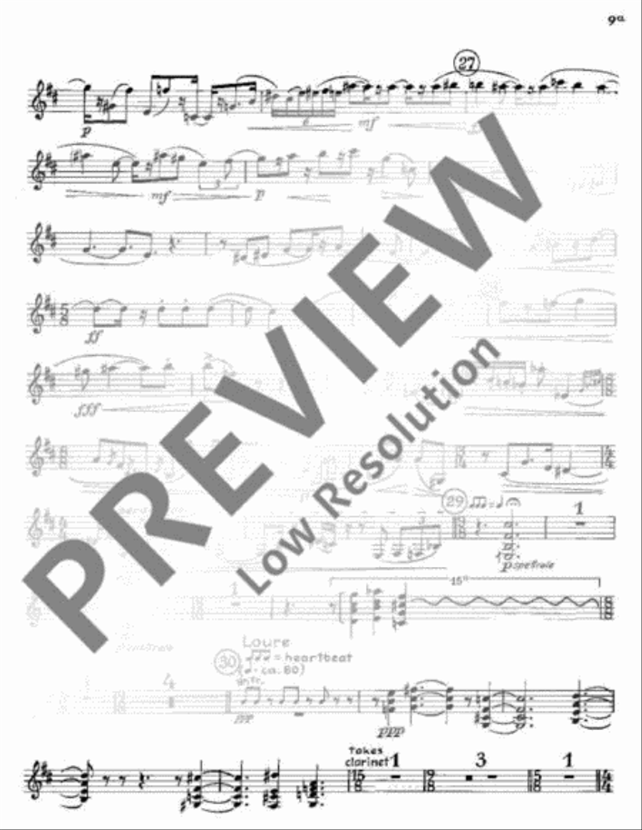 Le Miracle de la Rose Clarinet scores gallery preview page 11