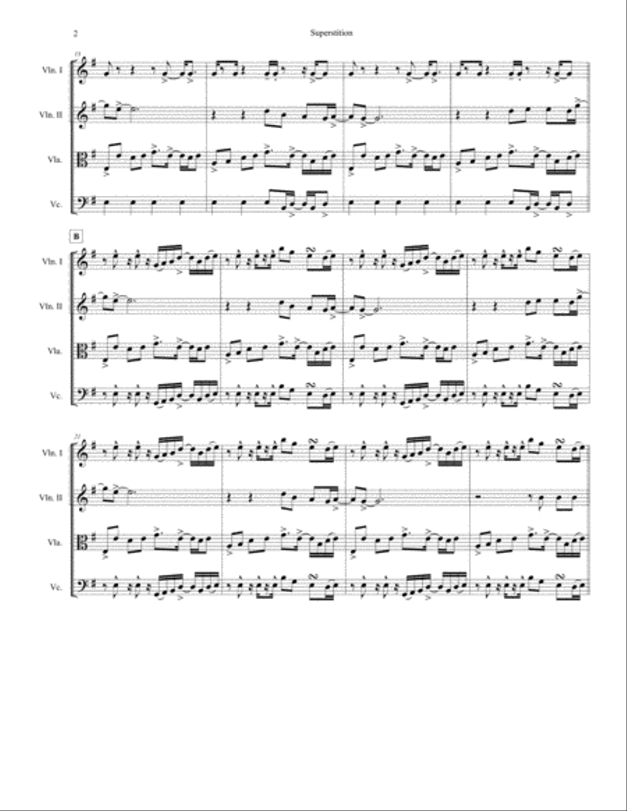 Superstition Superstition String Quartet scores gallery preview page 2