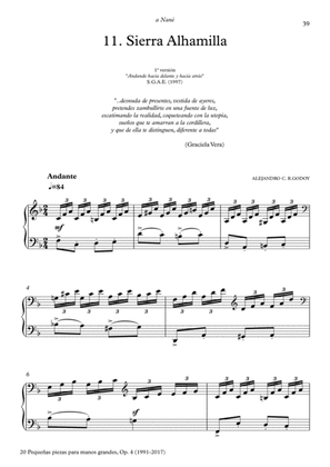 20 Piezas, Op. 4 (2017) No. 11. Sierra Alhamilla