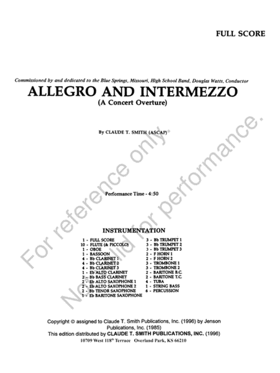 Allegro And Intermezzo image number null