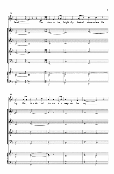 Away in a Manger - SATB divisi image number null