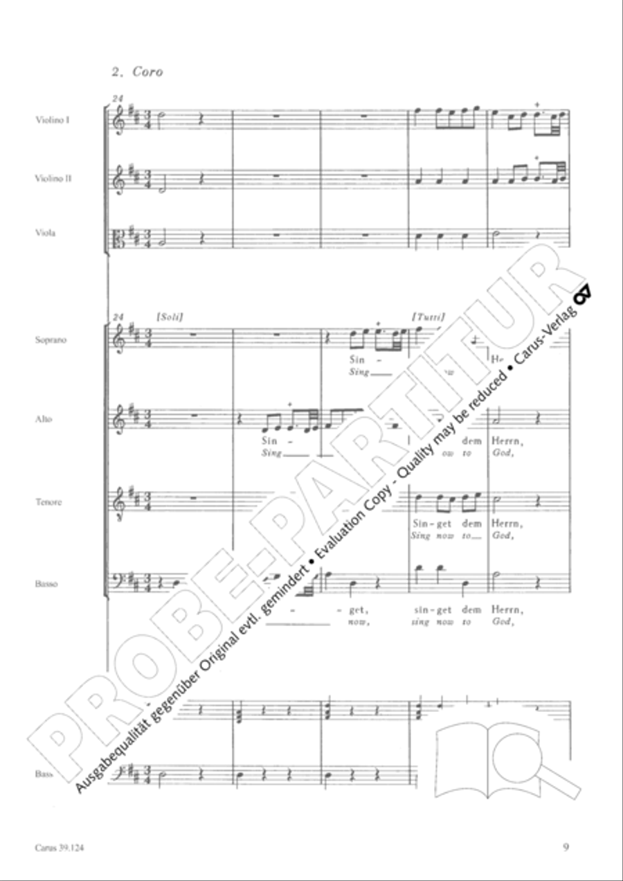 Sing to the Lord a new song (Singet dem Herrn ein neues Lied) 4-Part scores gallery preview page 10