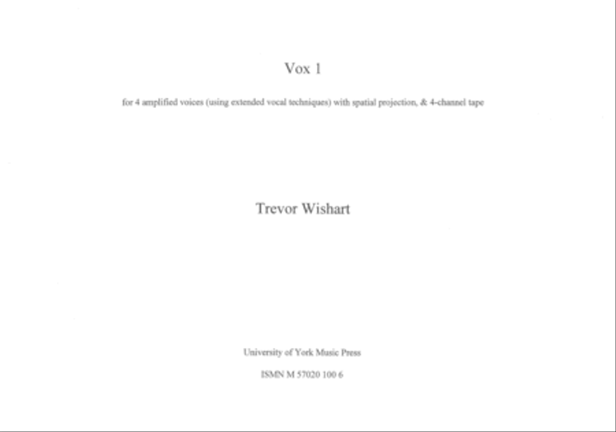 Vox 1 Voice scores gallery preview page 1