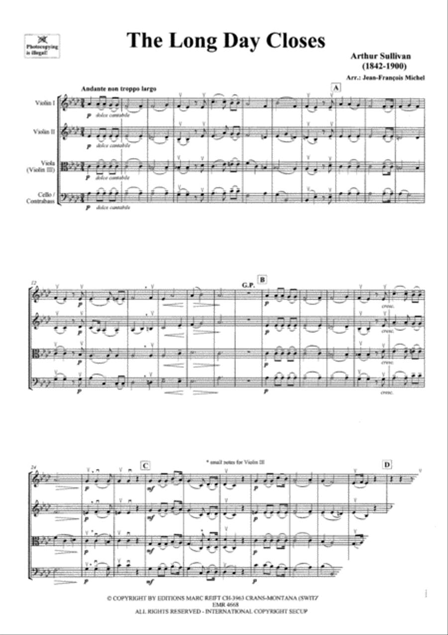 The Long Day Closes The Long Day Closes String Orchestra scores gallery preview page 3