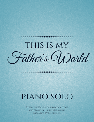 Book cover for This Is My Father's World - Piano Solo