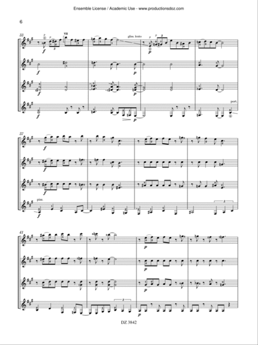 Swing rétro Guitar Ensemble scores gallery preview page 6