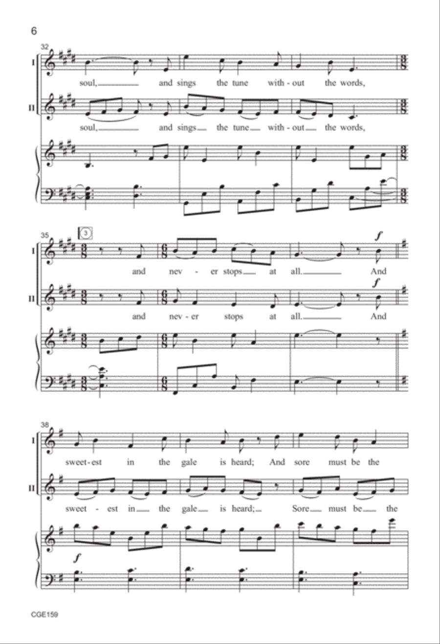 Hope is the Thing With Feathers 2-Part scores gallery preview page 5