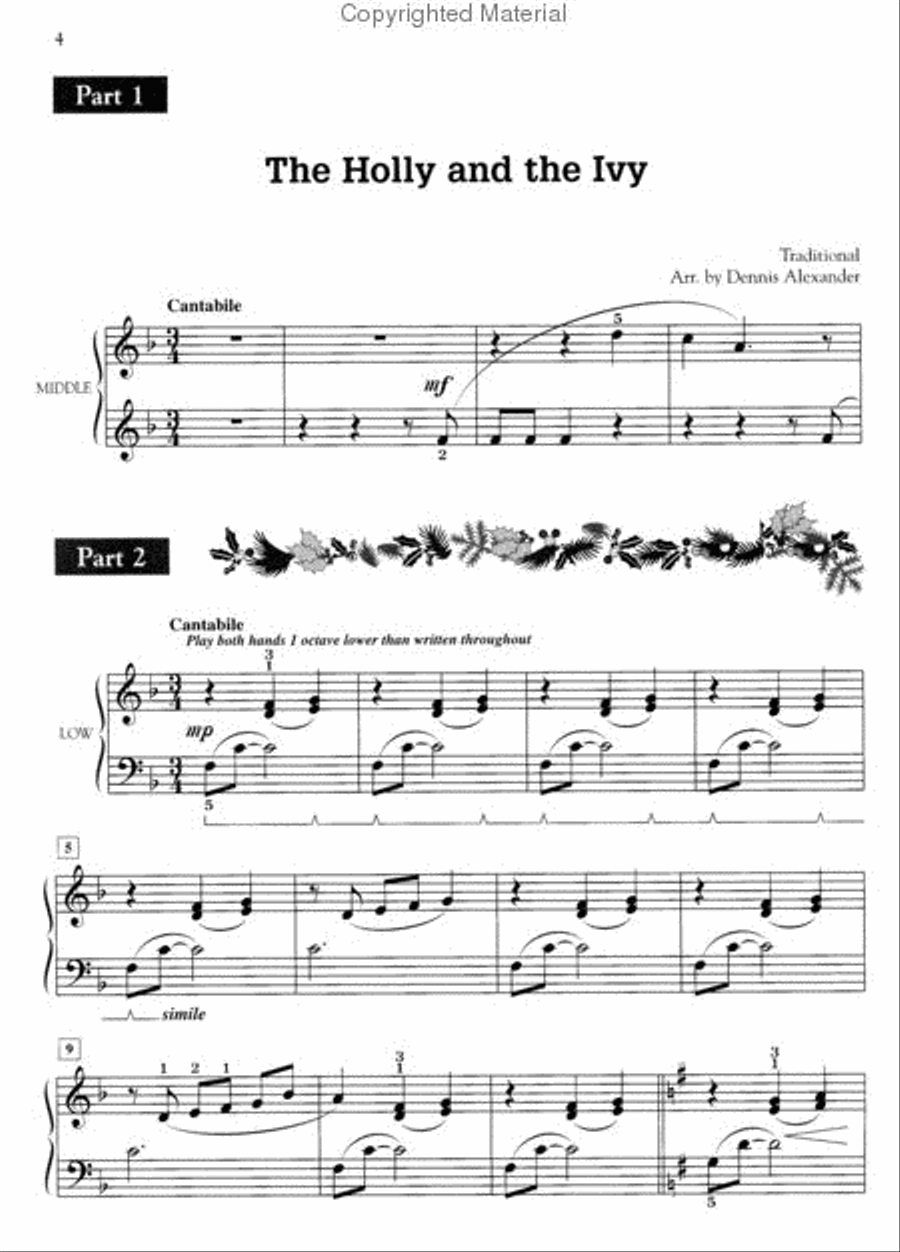The Holly and the Ivy Small Ensemble scores gallery preview page 2