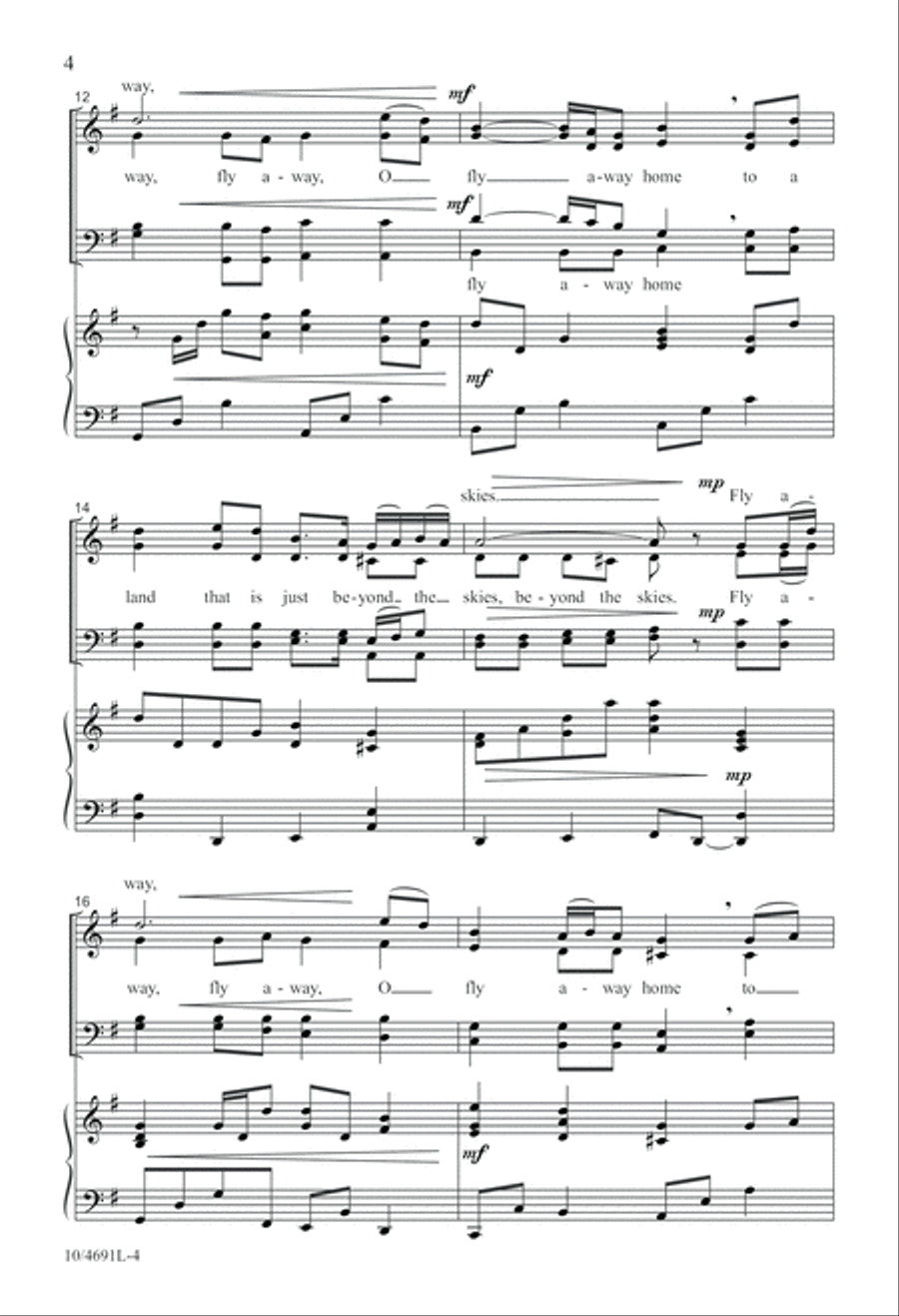 Fly Away Home 4-Part scores gallery preview page 4