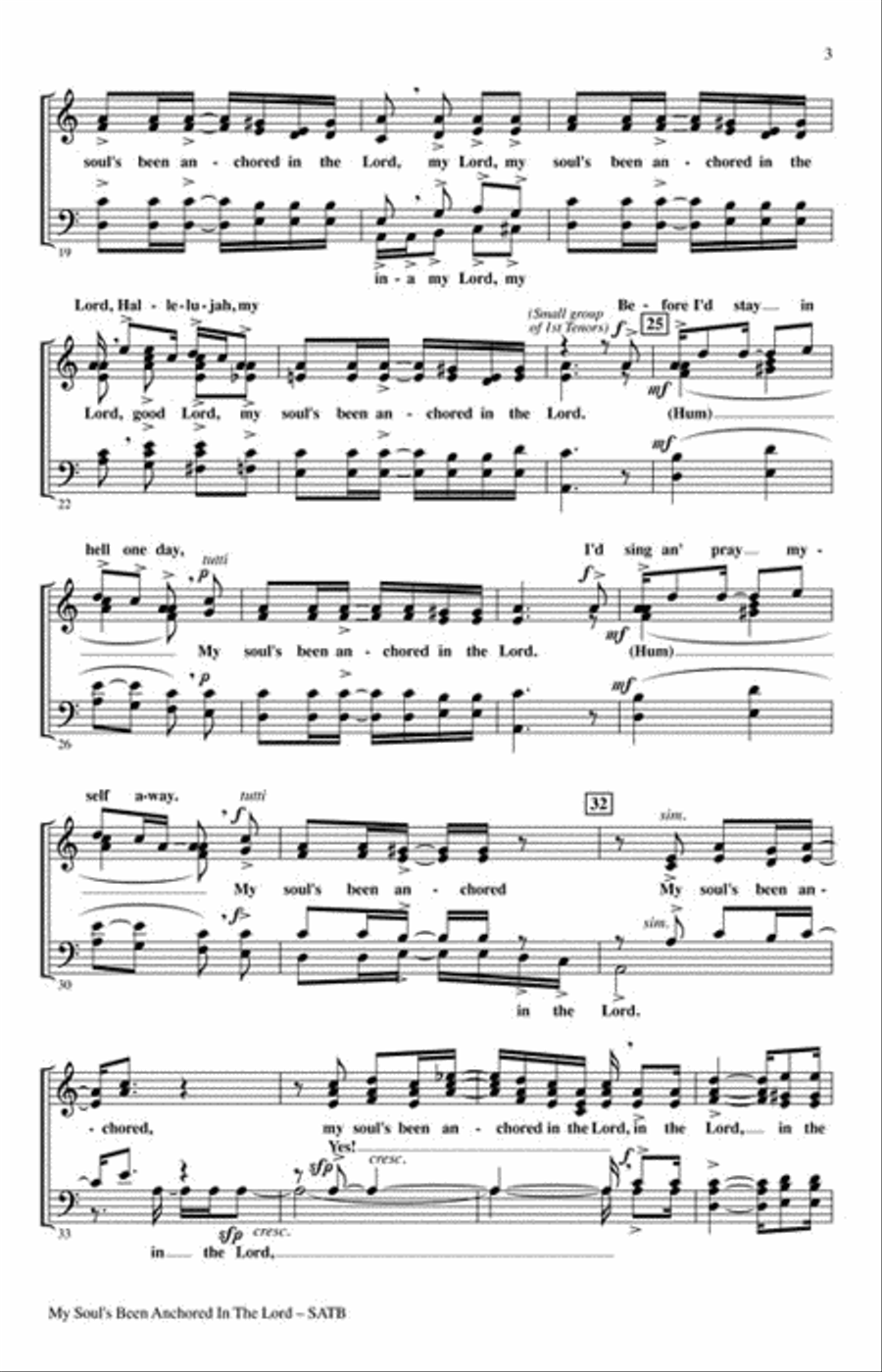 My Soul's Been Anchored in the Lord Divisi scores gallery preview page 3