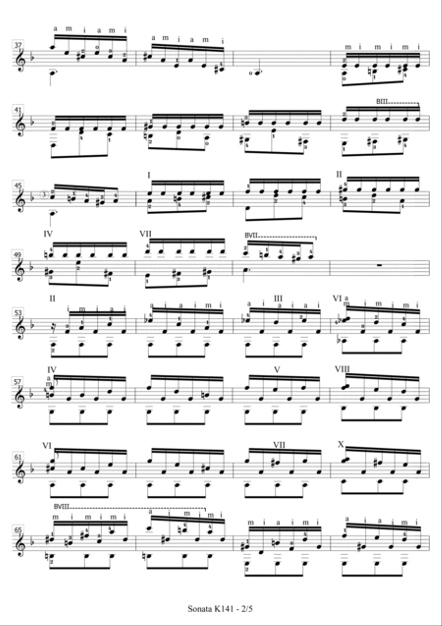 Sonata K141 / L422 Acoustic Guitar scores gallery preview page 3