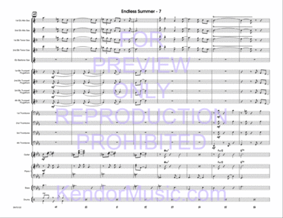 Endless Summer (Full Score) Jazz Ensemble scores gallery preview page 8
