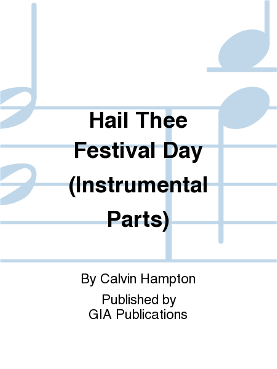 Hail Thee Festival Day - Instrument edition Percussion scores gallery preview page 1