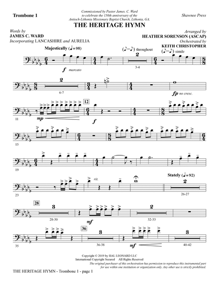 The Heritage Hymn (arr. Heather Sorenson) - Trombone 1