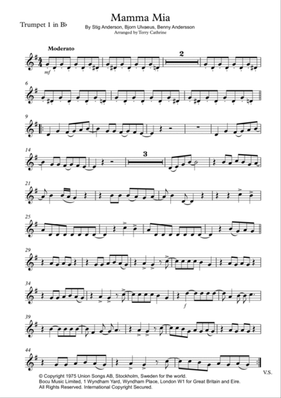 Mamma Mia Brass Ensemble scores gallery preview page 6