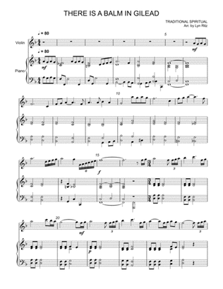 THERE IS A BALM IN GILEAD ARRANGEMENT FOR VIOLIN AND PIANO