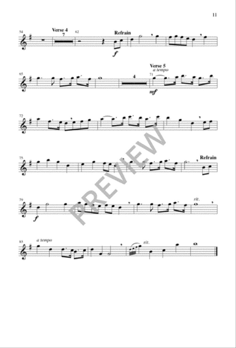 One More Step along the World I Go Unison Choir scores gallery preview page 11