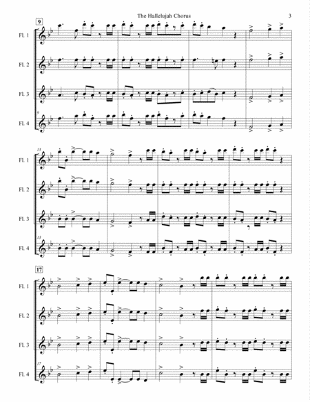 The Hallelujah Chorus for Flute Quartet image number null