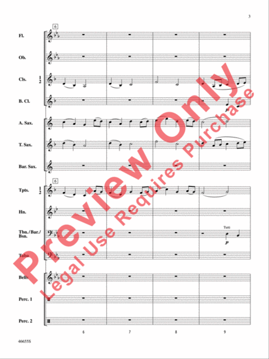 Open the Door! Open the Door! Concert Band scores gallery preview page 4