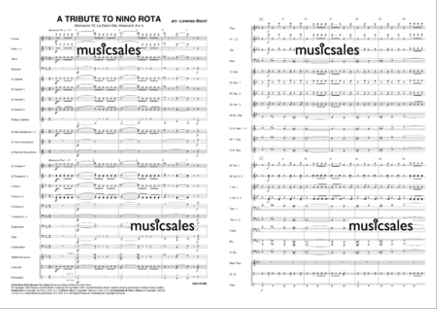 A Tribute to Nino Rota Concert Band scores gallery preview page 2