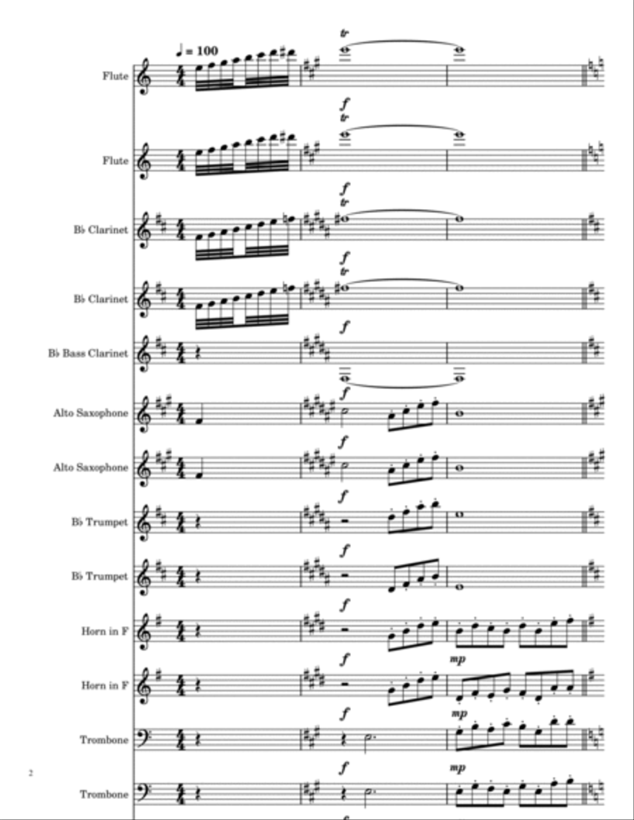 Beauty And The Beast Overture Concert Band scores gallery preview page 2