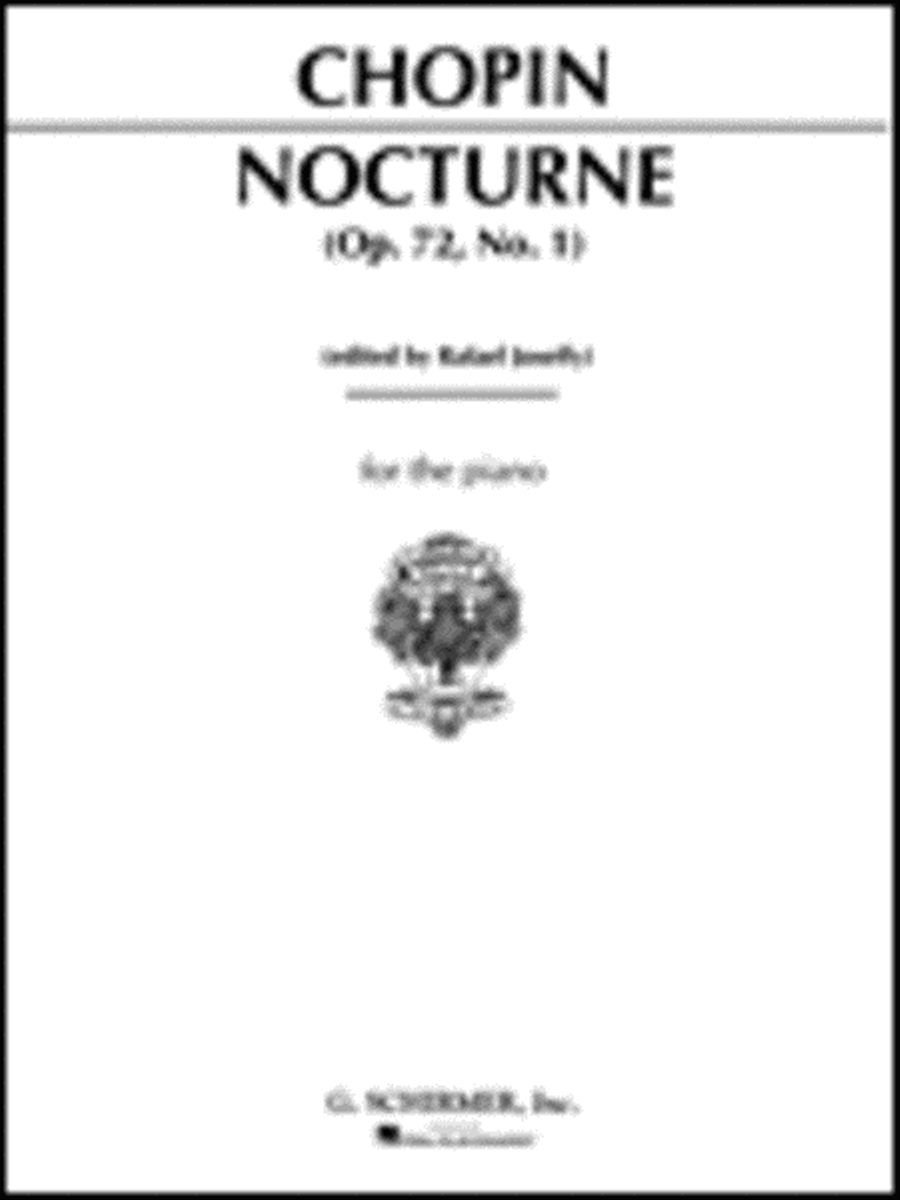 Nocturne, Op. 72, No. 1 in E Minor Piano Solo scores gallery preview page 1