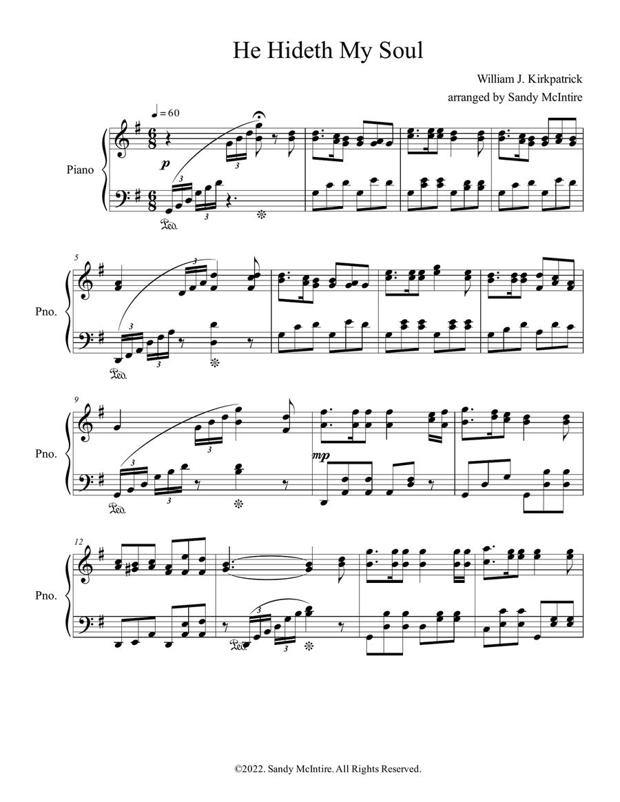 He Hideth My Soul Piano Solo scores gallery preview page 2